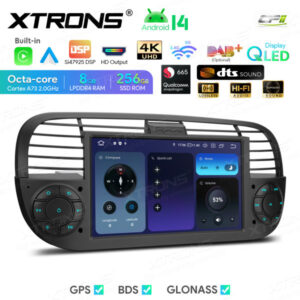 Android Autoradio Xtrons für Fiat 500 8/256 GB – IQ7450FLBP-07 CPII