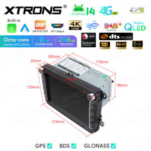 Android Autoradio Xtrons für VW/Skoda/Seat 8/256 GB – IQ84MTVP-10 CPII