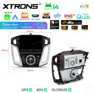 Android Autoradio Xtrons für Ford Focus 8/256 GB – IQP94FSFP-10 CPII
