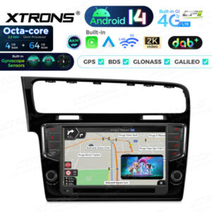 Android Autoradio Xtrons für für Volkswagen Golf 7 4/64 GB – PX94GFVLGDAB-06 CPII