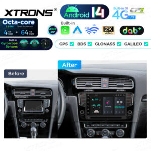 Android Autoradio Xtrons für für Volkswagen Golf 7 4/64 GB – PX94GFVLGDAB-13 CPII