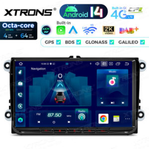 Android Autoradio Xtrons für Volkswagen/Seat/Skoda 4/64 GB – PX94MTVDAB-04 CPII