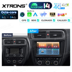 Android Autoradio Xtrons für Volkswagen/Seat/Skoda 4/64 GB – PX94MTVDAB-15 CPII