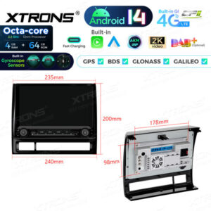 Android Autoradio Xtrons für Toyota Tacoma 4/64 GB – PX94TCTLGS-10 CPII