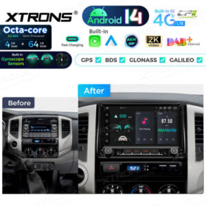 Android Autoradio Xtrons für Toyota Tacoma 4/64 GB – PX94TCTLGS-12 CPII
