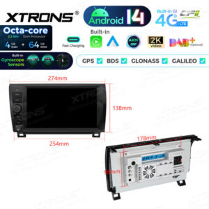 Android Autoradio Xtrons für Toyota 4/64 GB – PX94TDTLGS-10 CPII