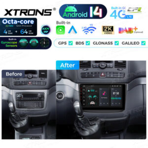 Android Autoradio Xtrons für Mercedes-Benz Viano W639/Vito W639 4/64 GB – PXP14M639GDAB-13 CPII