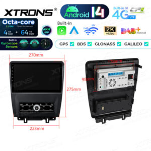 Android Autoradio Xtrons für Ford Mustang (2010–2014) 4/64 GB – PXP14MTFGS-10 CPII