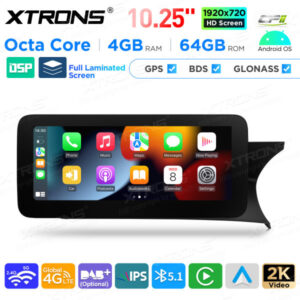 Android Autoradio Xtrons für Mercedes-Benz C-Klasse W204 Rechtslenker 4/64 GB – QAMS1445M12C45R-04 CPII