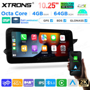 Android Autoradio Xtrons für Mercedes-Benz C-Klasse W204 Rechtslenker 4/64 GB – QAMS1445M12C45R-06 CPII