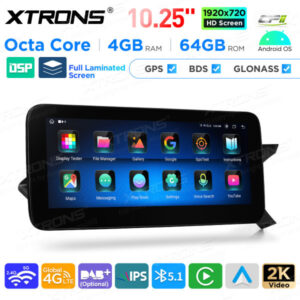 Android Autoradio Xtrons für Mercedes-Benz C-Klasse W204 Rechtslenker 4/64 GB – QAMS1445M12C45R-07 CPII