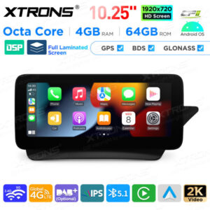 Android Autoradio Xtrons für Mercedes-Benz E-Klasse C207 / A207 Rechtslenker 4/64 GB – QAMS1445M12ECR-04 CPII