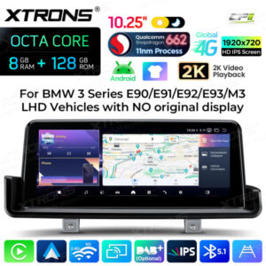 Android Autoradio Xtrons für BMW 3er LHD ohne Originaldisplay 8/128 GB – QBBH1490UNL-03 CPII