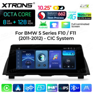 Android Autoradio Xtrons für BMW 5er F10/F11 mit CIC-System 8/128 GB – QBBH14CIB12FV-01 CPII