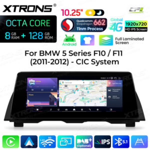 Android Autoradio Xtrons für BMW 5er F10/F11 mit CIC-System 8/128 GB – QBBH14CIB12FV-03 CPII