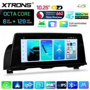 Android Autoradio Xtrons für BMW 5er F10/F11 mit CIC-System 8/128 GB – QBBH14CIB12FV-10 CPII