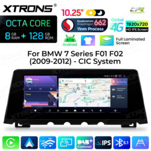 Android Autoradio Xtrons für BMW 7er F01/F02 mit CIC-System 8/128 GB – QBBH14CIB12SV-02 CPII