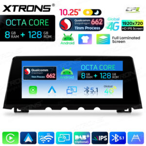 Android Autoradio Xtrons für BMW 7er F01/F02 mit CIC-System 8/128 GB – QBBH14CIB12SV-07 CPII