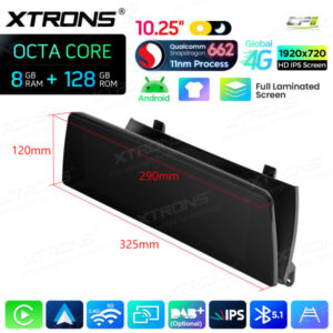 Android Autoradio Xtrons für BMW X5 E70/ X6 E71 LHD mit CIC-System 8/128 GB – QBBH14CIB12X5L-15 CPII
