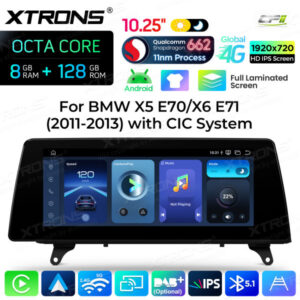 Android Autoradio Xtrons für BMW X5 E70/ X6 E71 LHD mit CIC-System 8/128 GB