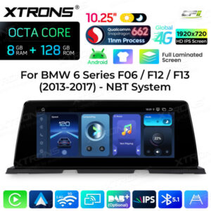 Android Autoradio Xtrons für BMW 6er F06/F12/F13 mit NBT-System 8/128 GB