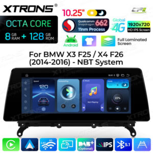 Android Autoradio Xtrons für BMW X3 F25/X4 F26 mit NBT-System 8/128 GB