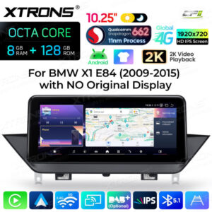 Android Autoradio Xtrons für BMW X1 E84 ohne Originaldisplay 8/128 GB – QBBH14X1UN-03 CPII