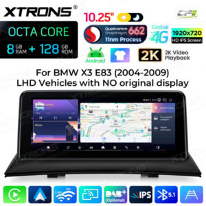 Android Autoradio Xtrons für BMW X3 E83 ohne Originaldisplay 8/128 GB – QBBH14X3UNL-01 CPII
