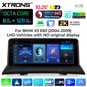 Android Autoradio Xtrons für BMW X3 E83 ohne Originaldisplay 8/128 GB – QBBH14X3UNL-02 CPII