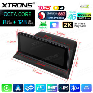 Android Autoradio Xtrons für BMW X3 E83 ohne Originaldisplay 8/128 GB – QBBH14X3UNL-15 CPII