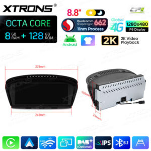Android Autoradio Xtrons für BMW 3er/5er CCC 8/128 GB – QBBH8460CC-15 CPII