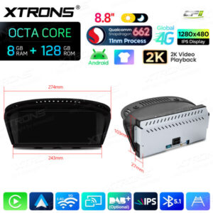 Android Autoradio Xtrons für BMW 3er/5er CIC-System 8/128 GB – QBBH8460CI-15 CPII
