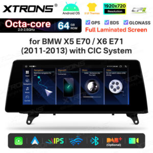 Android Autoradio Xtrons für BMW X5 E70/X6 E71 CIC System 2/64 GB – QTB10X5CIL-03 CPII