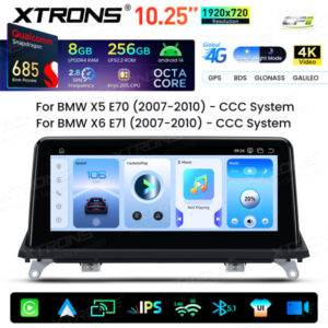 Android Autoradio Xtrons für BMW X5 E70/X6 E71 mit CCC-System 8/256 GB – QWBX14X5CC-01 CPII