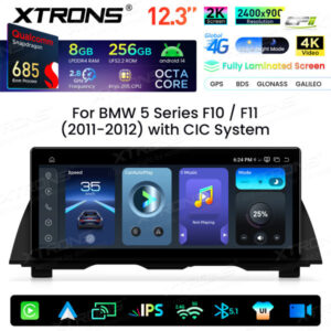 Android Autoradio Xtrons für BMW 5er F10/F11 mit CIC-System 8/256 GB – QWBX24CIB12FV-02 CPII