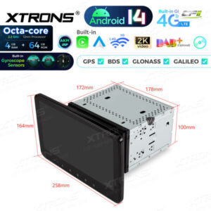 Android Autoradio Xtrons für Doppel-DIN Einschub 4/64 GB – TX123GS-10 CPII