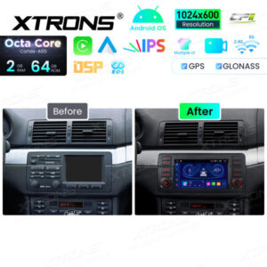 Android Autoradio Xtrons für BMW/Rover/MG 2/64 GB – IDS7046BL-12 CPII