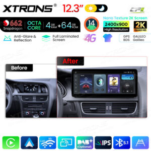 Android Autoradio Xtrons für Audi A4/A5 4/64 GB – QBA24A4HL-13 CPII