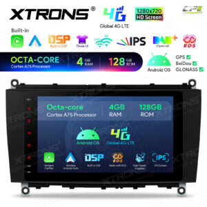 Android Autoradio Xtrons für Mercedes-Benz CLK-Klasse A209/C209 4/128 GB – IAH84M209SL-03 CPII