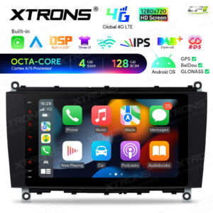 Android Autoradio Xtrons für Mercedes-Benz CLK-Klasse A209/C209 4/128 GB – IAH84M209SL-06 CPII