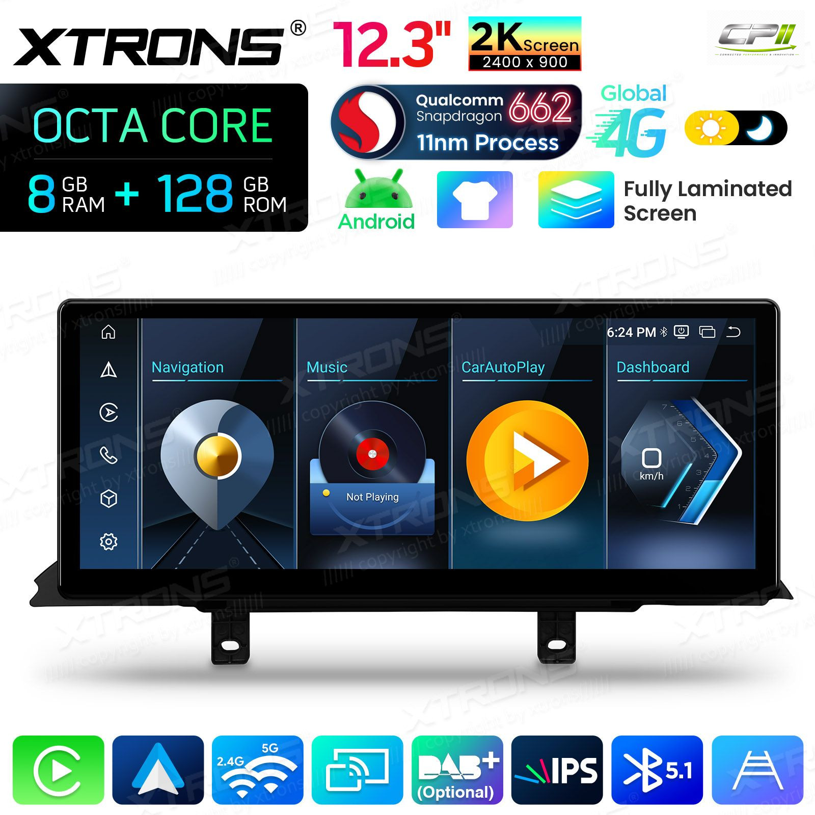 Android Autoradio Xtrons QBBHW24THNBL für BMW 3er/4er/M3/M4 LHD NBT-System 8/128 GB Abverkauf – QBBHW24THNBL-03 CPII