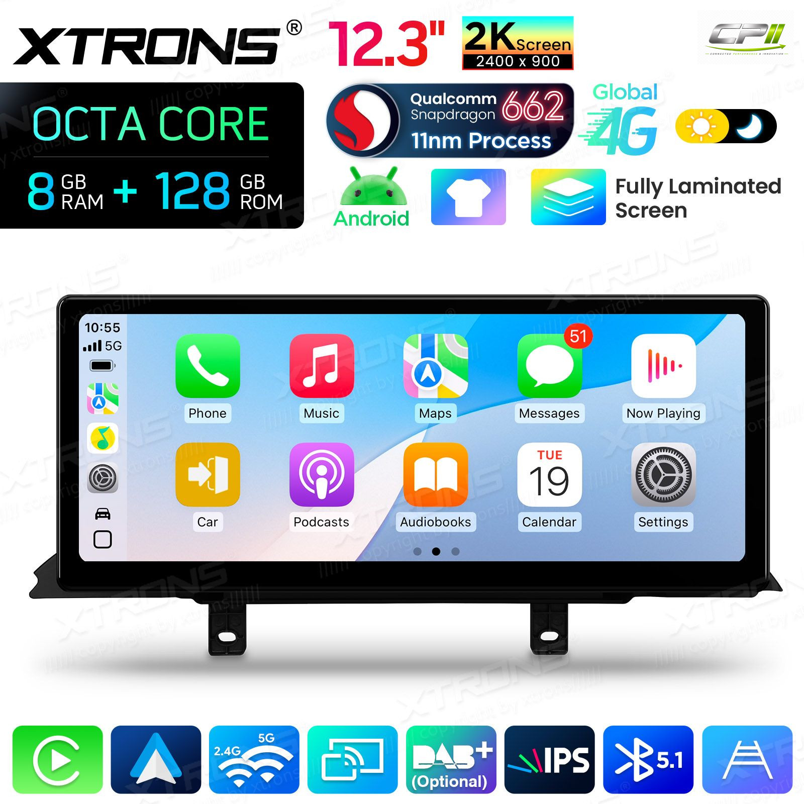 Android Autoradio Xtrons QBBHW24THNBL für BMW 3er/4er/M3/M4 LHD NBT-System 8/128 GB Abverkauf – QBBHW24THNBL-07 CPII
