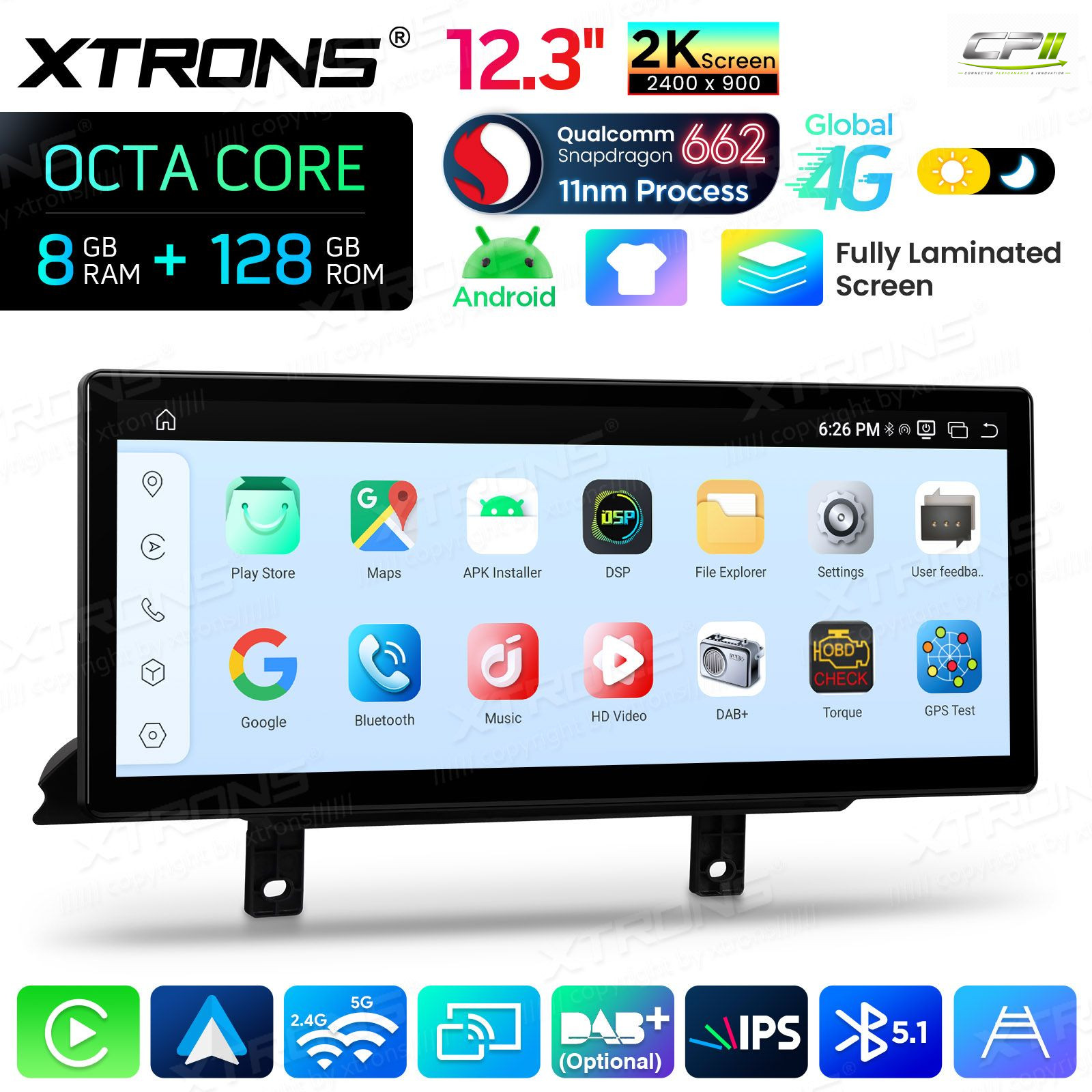 Android Autoradio Xtrons QBBHW24THNBL für BMW 3er/4er/M3/M4 LHD NBT-System 8/128 GB Abverkauf – QBBHW24THNBL-09 CPII