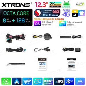 Android Multimedia Player Xtrons für Mercedes-Benz A/CLA/GLA/G-Class 8/128 GB – QBMH2445-15 CPII