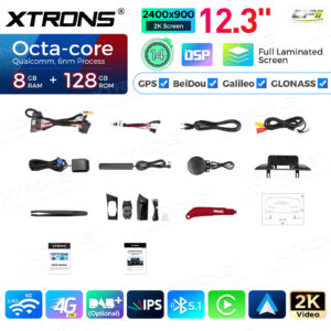 Android Autoradio Xtrons für BMW 1er E81/E82/E87/E88 2006-2012 ohne Originaldisplay 8/128GB 12,3 Zoll