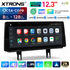 Android Autoradio Xtrons für BMW 1er E81/E82/E87/E88 2006-2012 ohne Originaldisplay 8/128GB 12,3 Zoll