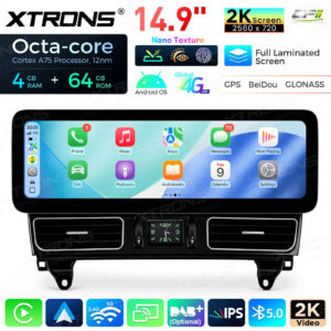 Android Autoradio Xtrons für Mercedes-Benz M-Klasse W166 / GL-Klasse X166 4/64 GB – QLM4245MLS-02 CPII