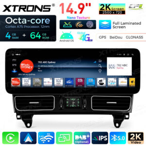 Android Autoradio Xtrons für Mercedes-Benz M-Klasse W166 / GL-Klasse X166 4/64 GB – QLM4245MLS-04 CPII