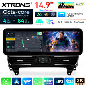 Android Autoradio Xtrons für Mercedes-Benz M-Klasse W166 / GL-Klasse X166 4/64 GB – QLM4245MLS-05 CPII