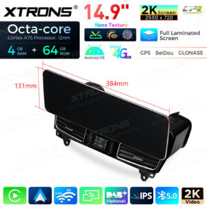 Android Autoradio Xtrons für Mercedes-Benz M-Klasse W166 / GL-Klasse X166 4/64 GB – QLM4245MLS-09 CPII